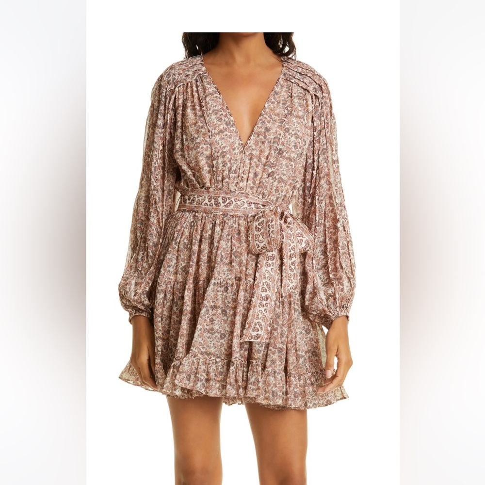 Ulla Johnson Elani Silk Long-sleeve Dress